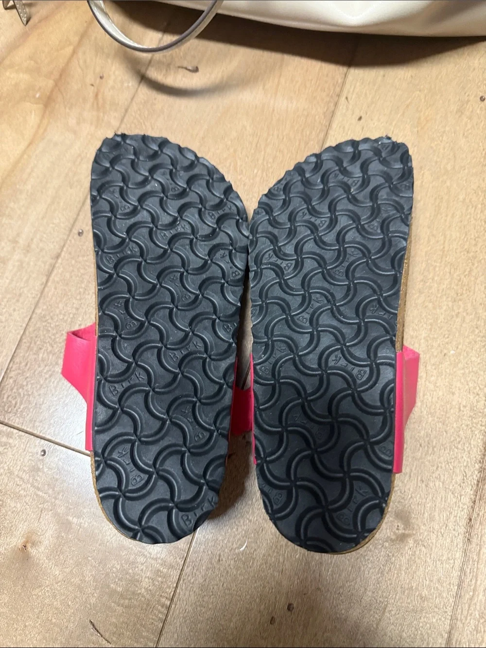 Birkenstock pink/coral Thong Sandals with Buckles - Picture 2 of 2